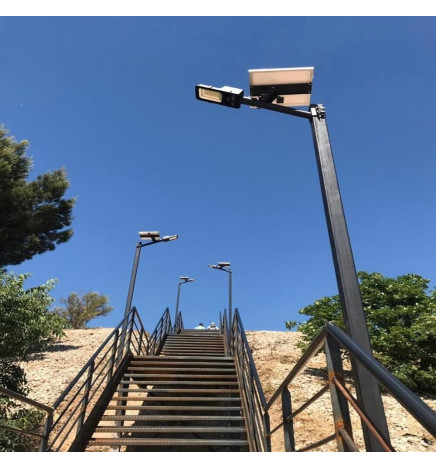 Réverbère LED 200W SOLAIRE  ECO  SANAN Programmable
