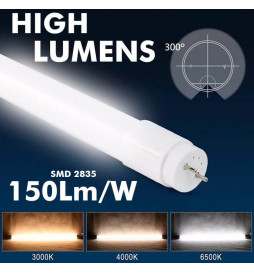 13 LED  MAX Tube Glass  300º   90cm - 150Lm/W