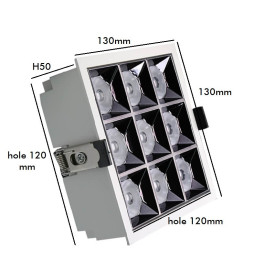  Empotrable LED 40W  OSRAM Chip PALACE 24º UGR17 140lm/W