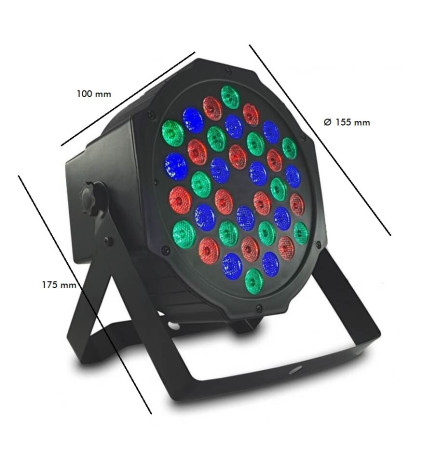 Foco PAR LED 36W DMX MONTANA con mando