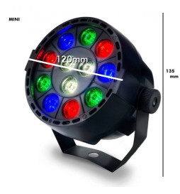 Proiettore Mini PAR LED 36W MONTANA RGB + Bianco -  DMX