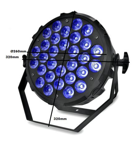 Proiettore LED 300W DALLAS PRO RBG+W 4 in 1 DMX