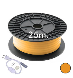 25m ROUND Neon LED Flexible 220V 16mm  - 9,6W/m - Orange