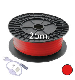 Bobina Striscia LED Neon Circolare 220V 25m 16mm - 9,6W/m - Rosso