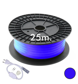 25m ROUND Neon LED Flexible 220V 16mm - 9,6W/m - Blue