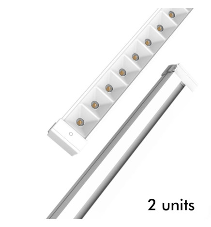 28W Turner Linear Bar  LED - HALLE DYNAMICS - UGR19 - for Technical Ceilings - Pack 2 units