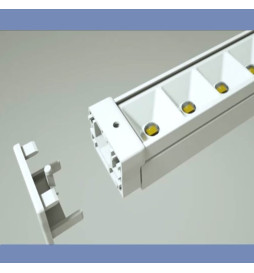 Barra LED lineare da 28 W - HALLE DYNAMICS -  UGR19 - per soffitti tecnici - Confezione da 2 unità