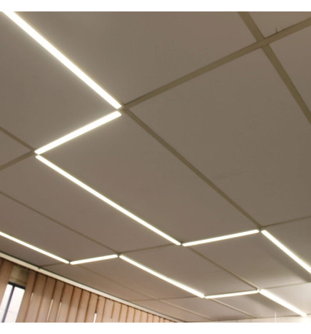 Barra LED lineare da 28 W - HALLE DYNAMICS -  UGR19 - per soffitti tecnici - Confezione da 2 unità