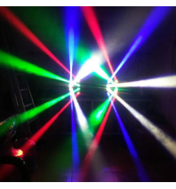 Cabeça móvel LED Projector 30w BOSTON Branco + 7 Cores - 7 Gobos Fixos - DMX
