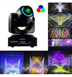 Cabeça móvel LED Projector 30w BOSTON Branco + 7 Cores - 7 Gobos Fixos - DMX