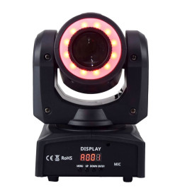 Cabeça móvel LED Projector 30w BOSTON Branco + 7 Cores - 7 Gobos Fixos - DMX