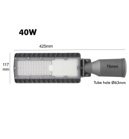 LED gatelys 40W HALLEY BRIDGELUX Chip 140lm/W