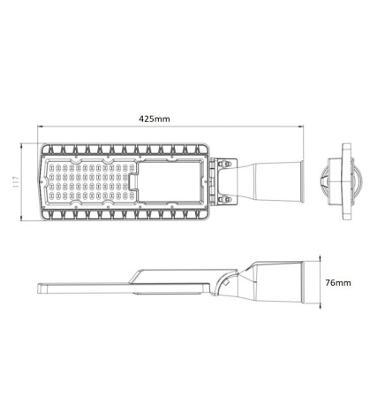 40W LED Streetlight 40W HALLEY BRIDGELUX Chip 140lm/W