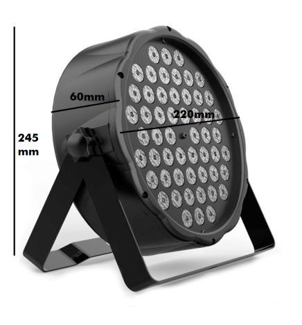 Proiettore LED PAR 54W AUSTIN RGBW DMX