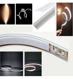 Fleksibel LED aluminiumsprofil U - 2M