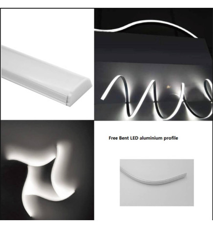 Fleksibel LED Aluminium profil U - 2M