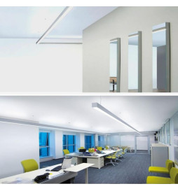 Profilé en aluminium linéaire INFINITY PRO - DOUBLE LUMIÈRE - 2 mètres