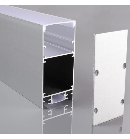Profilé en aluminium linéaire INFINITY PRO - DOUBLE LUMIÈRE - 2 mètres