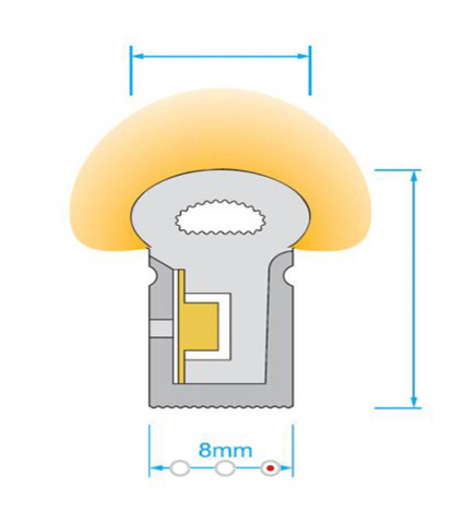 8W Neon LED Flexible 12V Coil 25m  8mm