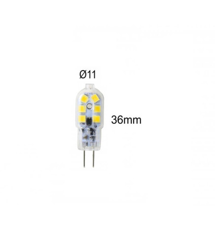 LED lyspære G4  2.5W nøytral hvit 4000K 12V DC