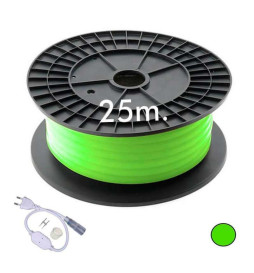 25m ROUND Neon LED Flexible 220V 16mm - 9,6W/m - Green
