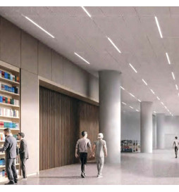 Barre linéaire à LED 28W -HALLE DYNAMICS - UGR19  pour plafonds techniques - Pack 2 unités