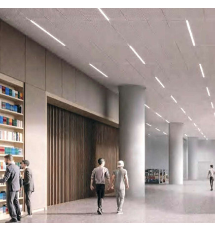 Barre linéaire à LED 28W -HALLE DYNAMICS - UGR19  pour plafonds techniques - Pack 2 unités