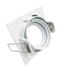 Firkantet justerbar ring til dikroisk LED GU10 MR16 - 84mm - Aluminium
