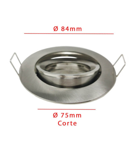 Frame Round adjustable for LED MR16  GU10 - Aluminium