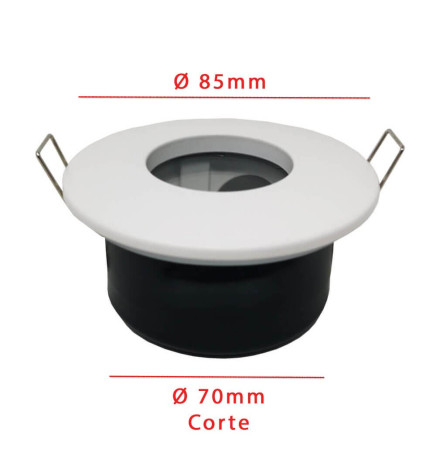 Frame Round for LED MR16  GU10 - IP65 - Ø80mm