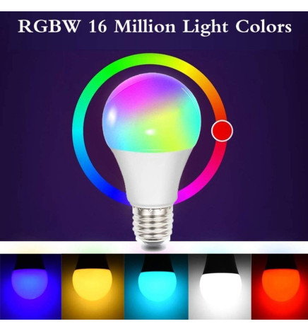 Bombilla LED 10W SMART Wifi  RGB+CCT  - A60 Regulable - E27