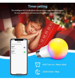 Bombilla LED 10W SMART Wifi  RGB+CCT  - A60 Regulable - E27