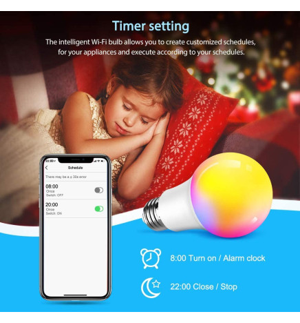 Bombilla LED 10W SMART Wifi  RGB+CCT  - A60 Regulable - E27