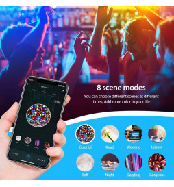 10W SMART Wifi RGB + CCT LED-pære - A60 kan dimmes - E27