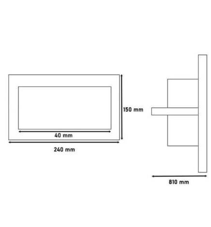 LED Downlight 36W OSRAM Chip Rektangulär 120º
