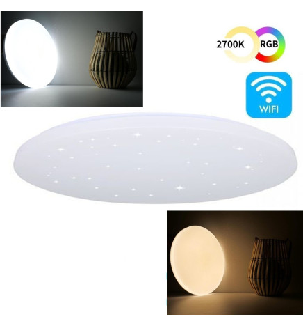 18W WiFi SMART RGB + CCT LED taklampe - kan dimmes