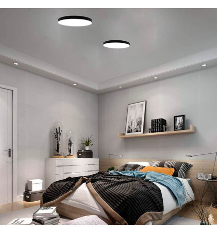 24W LED-loftlampe til overflade OSRAM Chip - NARVIK - sort