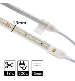 LED Strip 10W Dimmable 220V AC SMD 2835 120 LED/m Warm White IP65 - 10mm