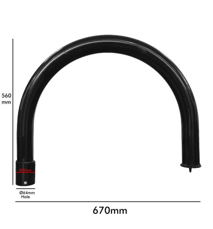 Støtte for LED gatelampe Reka -  stål - 67 cm