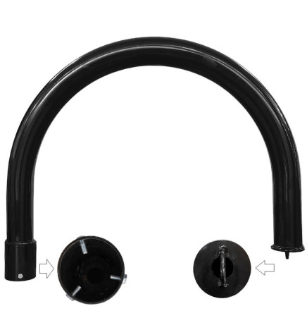 Støtte for LED gatelampe Reka -  stål - 67 cm