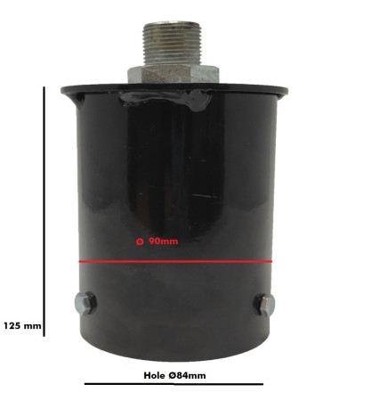 Coupling support for LED street lamp - 90mm