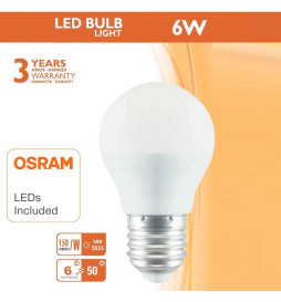 LED Bulb 6W  E27 G45 220º - OSRAM Chip