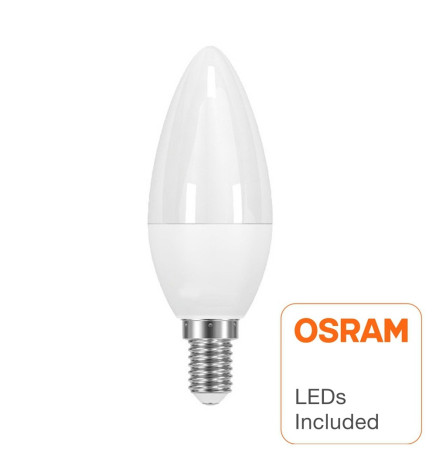 Kerze 6W LED Lampe E14 C37 180º - OSRAM Chip