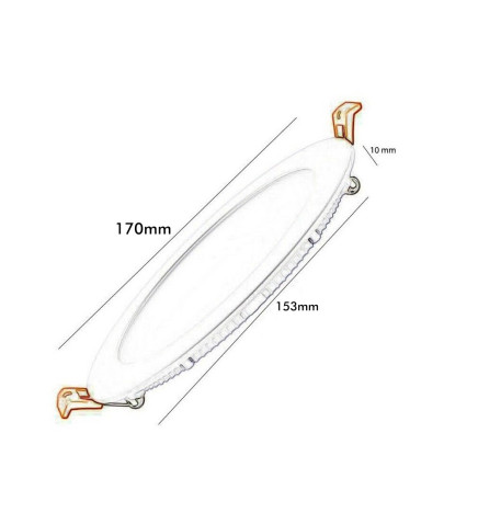 Placa Slim LED Circular 15W OSRAM Chip