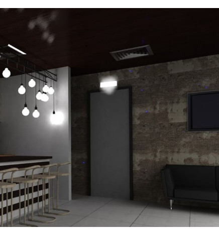 LED nødlys 4W + taksett + permanent lys alternativ - IP65