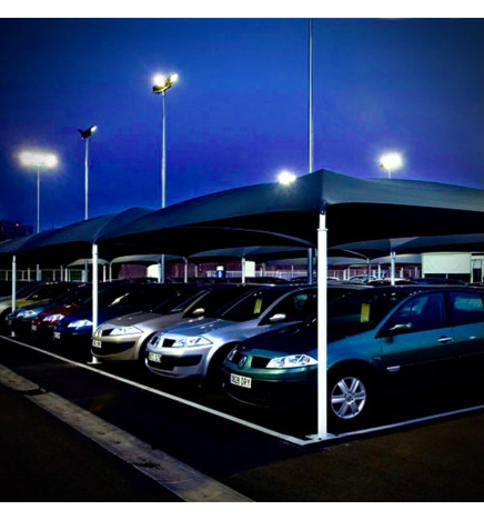 Supporto per 1, 2 o 3 faretti per colonna di illuminazione pubblica