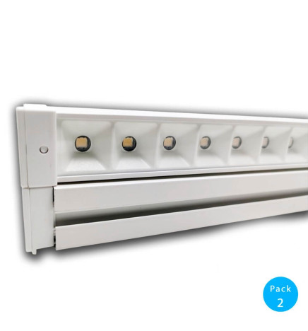 28W Turner Linear Bar  LED - HALLE DYNAMICS - UGR19 - for Technical Ceilings - Pack 2 units