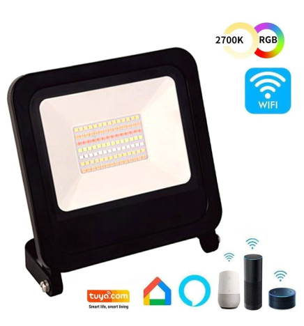 30W LED-Flutlichtstrahler - SMART Wifi RGB+CCT - Dimmbar