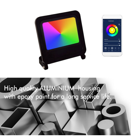 30W LED-Flutlichtstrahler - SMART Wifi RGB+CCT - Dimmbar
