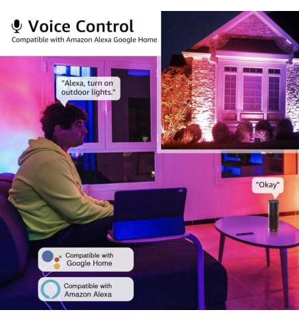 30W LED-Flutlichtstrahler - SMART Wifi RGB+CCT - Dimmbar